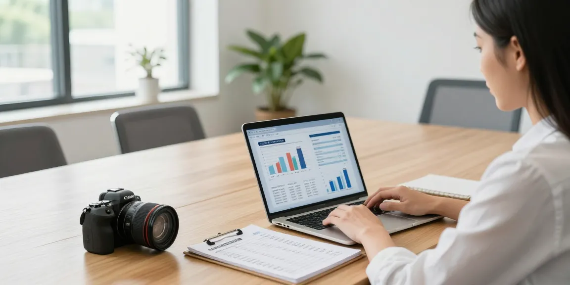 Kira hesaplama yaparken ofis ortamında profesyonel bir gayrimenkul danışmanı.