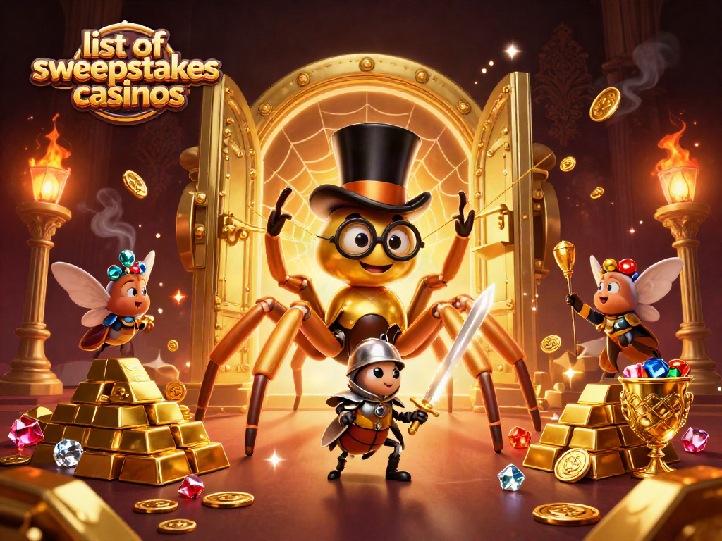 Experience gaming excitement with the list of sweepstakes casinos featuring charming cartoon characters.