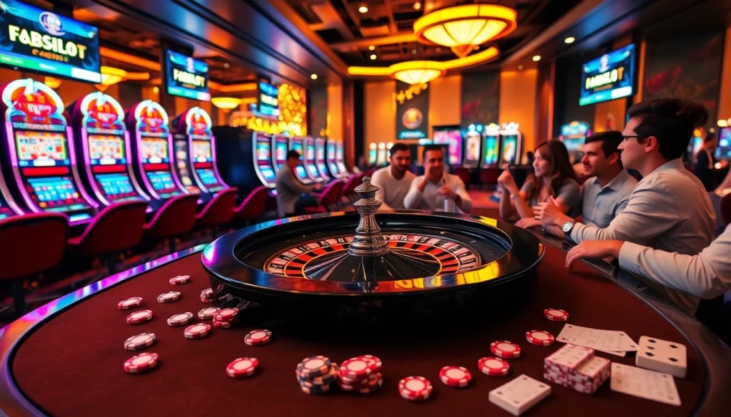 Players enjoying the excitement of F8BET at a luxurious casino table.