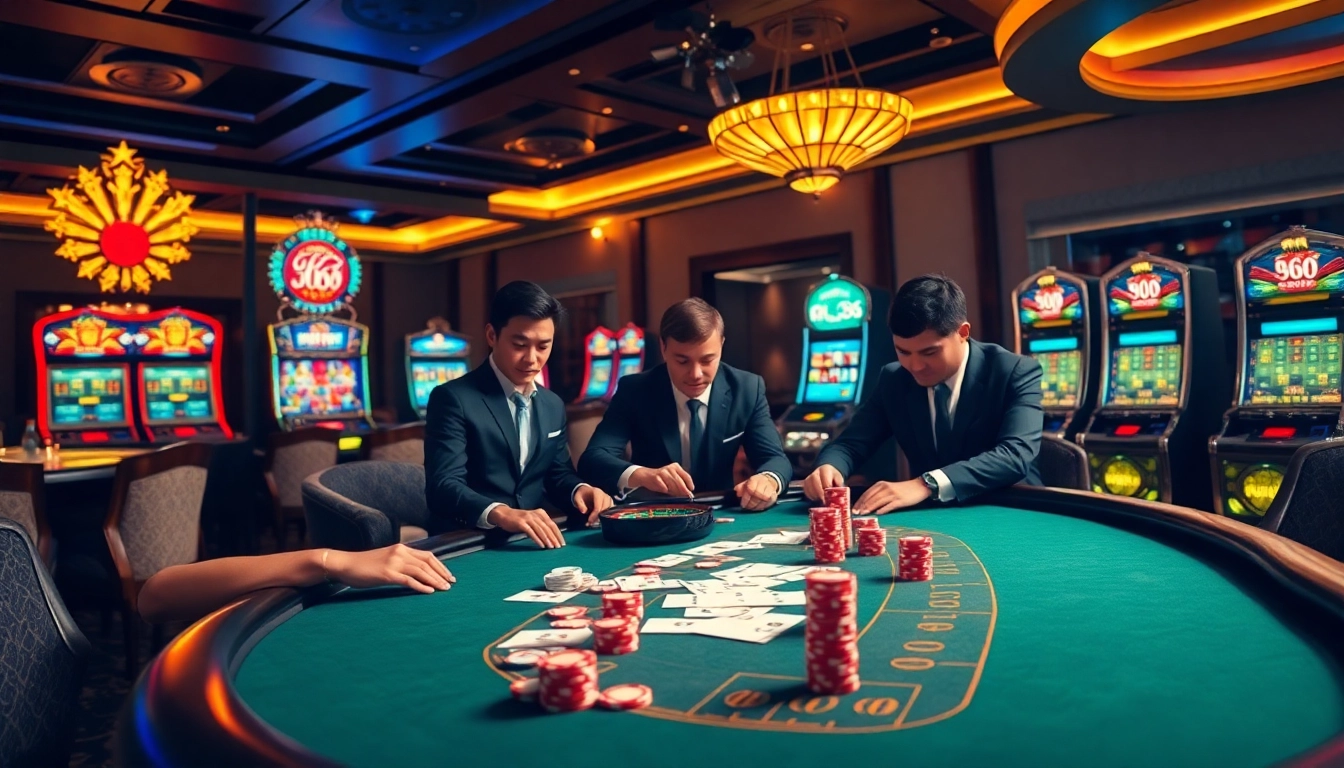 Engaging gameplay at Nhà Cái PG66 with poker action, vibrant chips, and luxurious casino aesthetics.