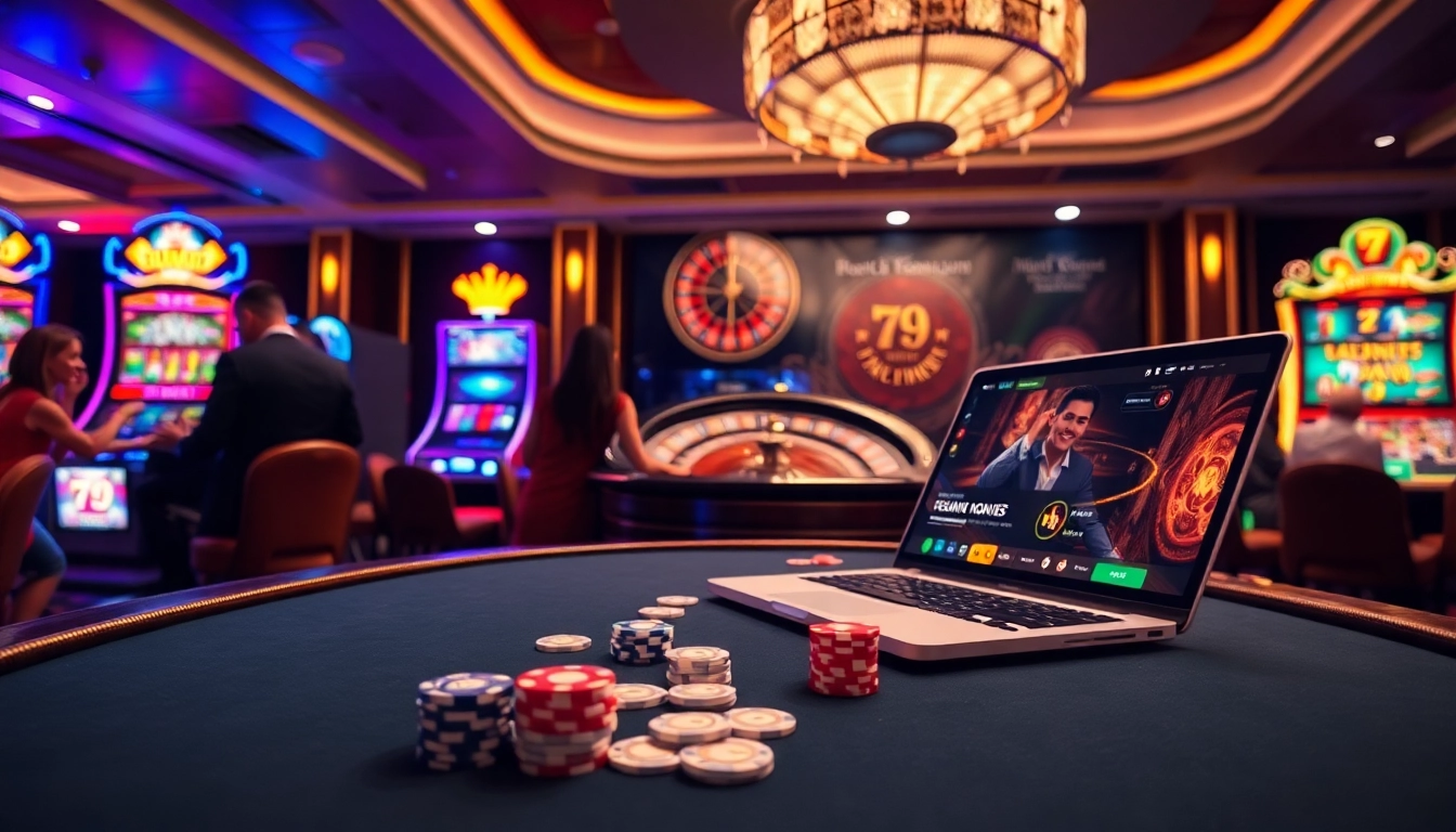 Experience thrilling gameplay at https://79kingvip.autos with an exciting poker table and vibrant casino atmosphere.