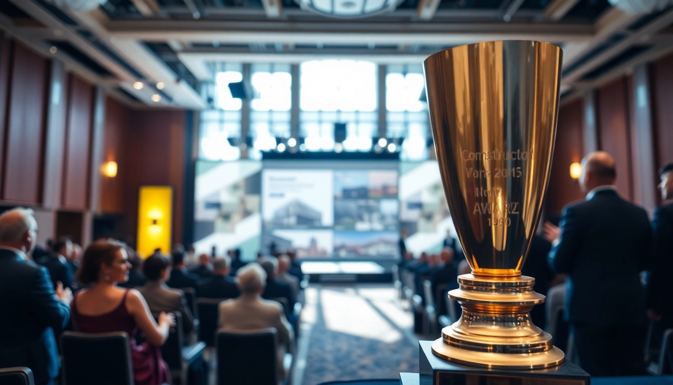 Celebrate exceptional talent at construction awards event highlighting innovative projects.