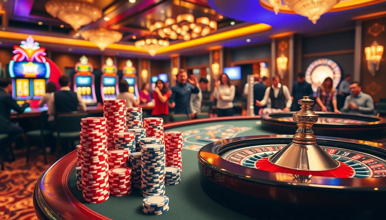 Experience the thrill of gambling at tx88 com with vibrant casino visuals featuring poker chips and roulette.