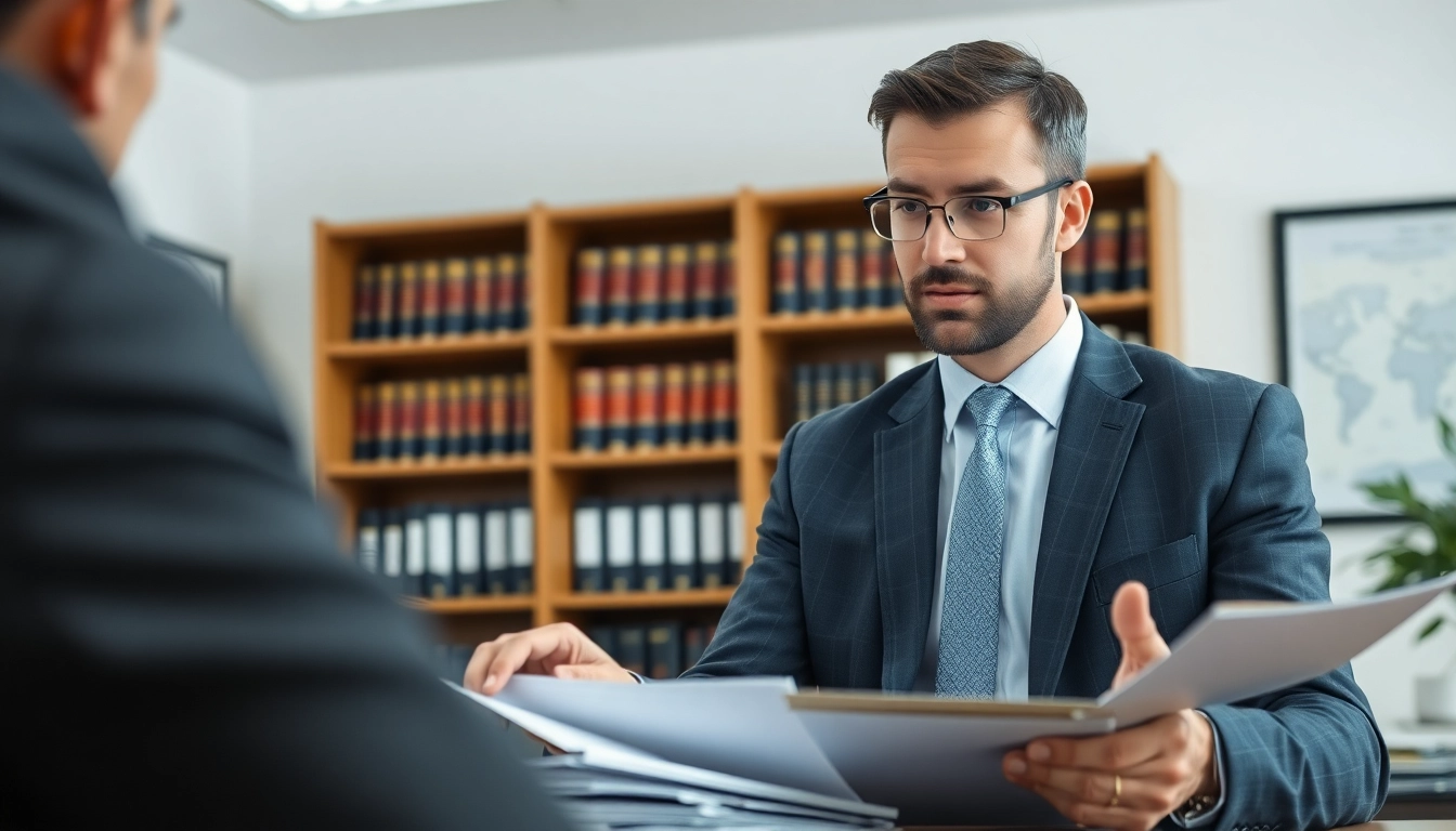 Clearwater truck accident lawyer consulting with a client in a professional setting.
