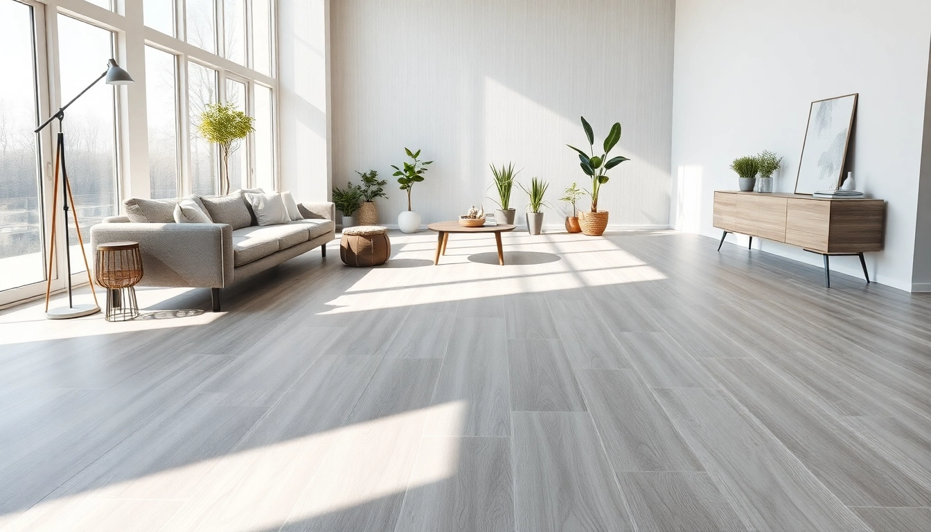 Elevated view of a stylish home featuring an lvp floor designed for modern living.