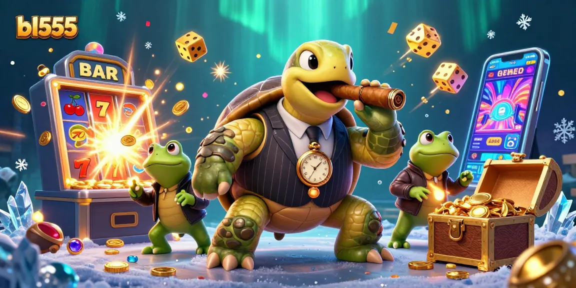 Engage with the exciting bl555 slots experience featuring a massive snapping turtle and bullfrogs.