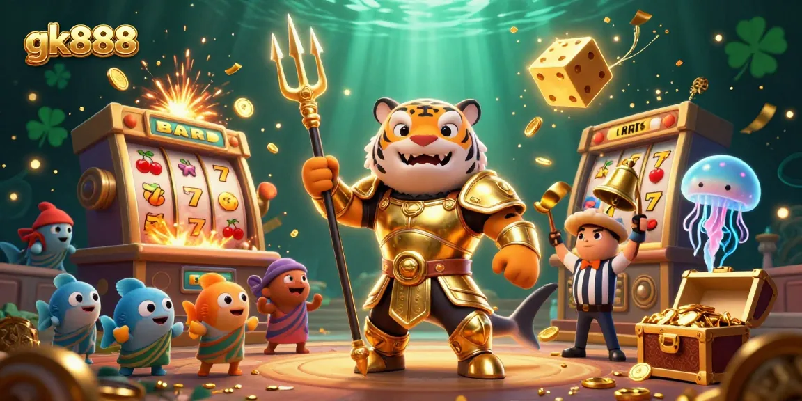 Spin and win exciting jackpots with gk888 in a vivid underwater casino adventure!